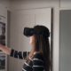 Our client wearing a virtual reality headset